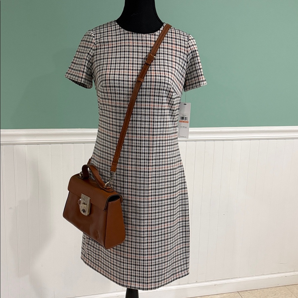 NWT Calvin Klein Stretch Plaid Dress - CD5PV3V2 -Size 2